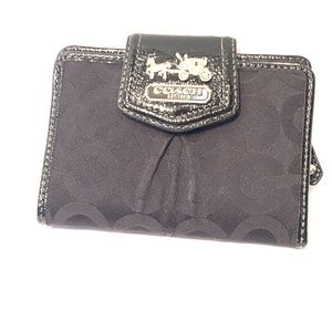 Black+Mauve Monogram Coach Wallet card holder